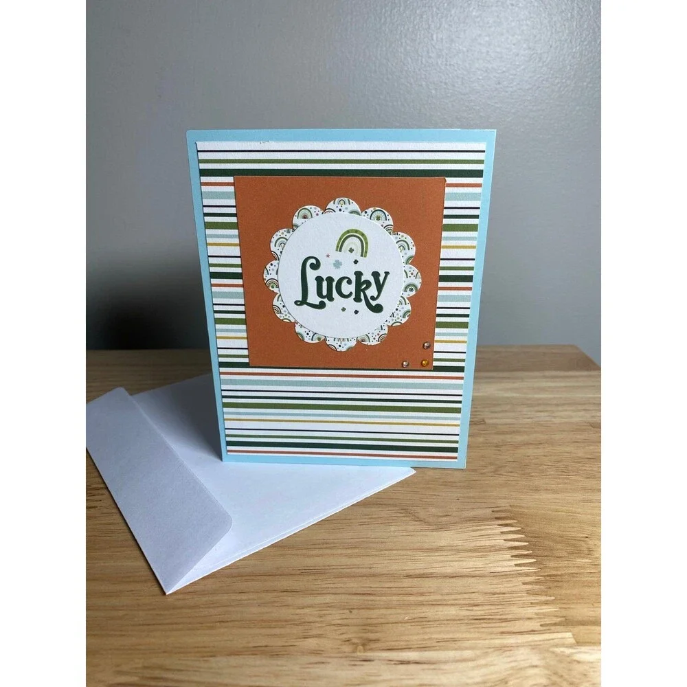 Handmade St. Patrick’s Day Blank Greeting Card A2 & Envelope